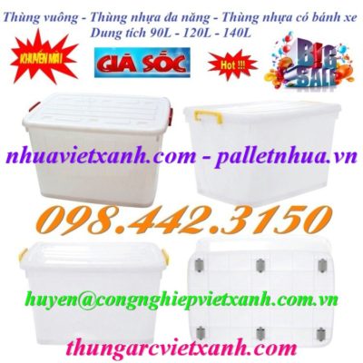 THÙNG NHỰA ĐA NĂNG CÓ BÁNH XE