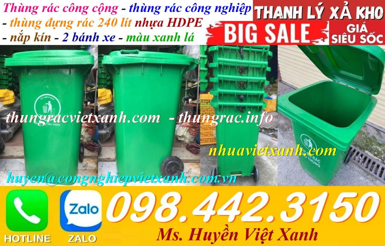 Thùng rác Việt Xanh – thùng rác công nghiệp, thùng nhựa, khay nhựa, nhựa công nghiệp