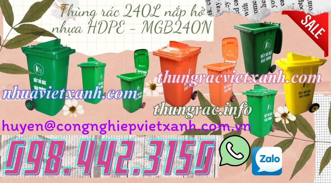 Thùng rác Việt Xanh – thùng rác công nghiệp, thùng nhựa, khay nhựa, nhựa công nghiệp