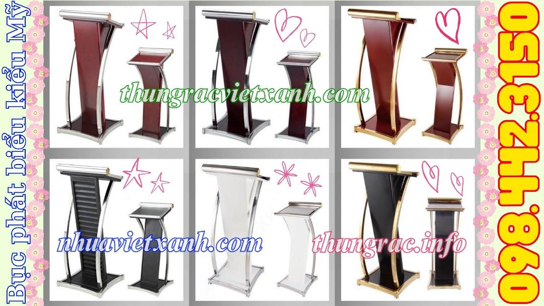 Bục phát biểu khung inox