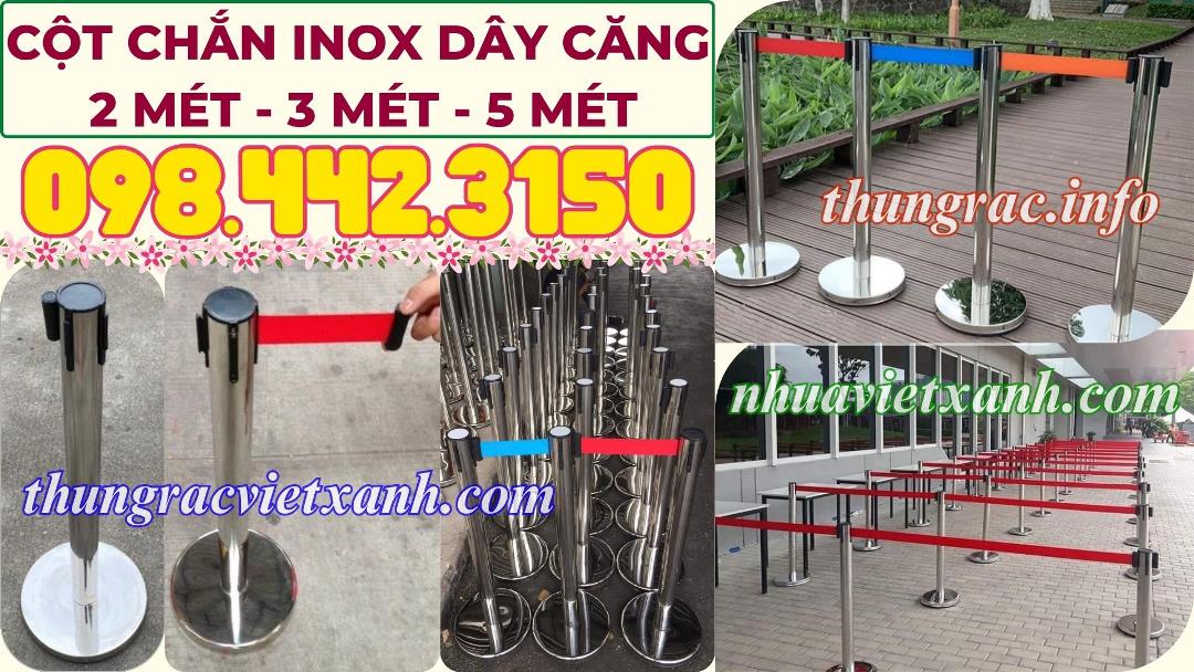Cột chắn inox dây căng