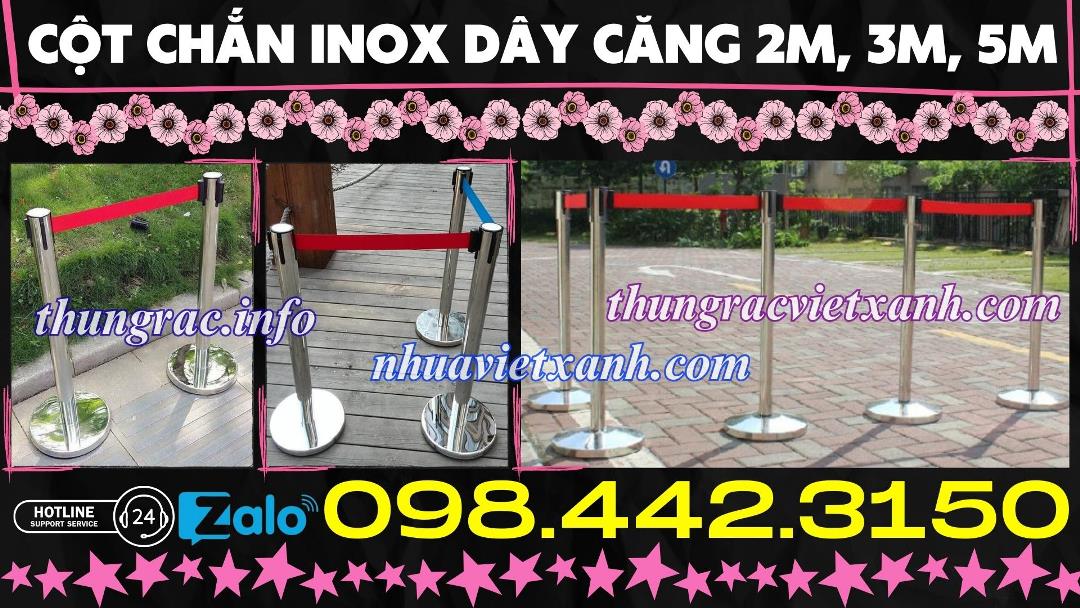 Cột chắn inox dây căng