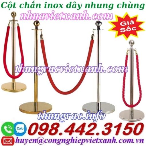 Cột chắn inox dây chùng