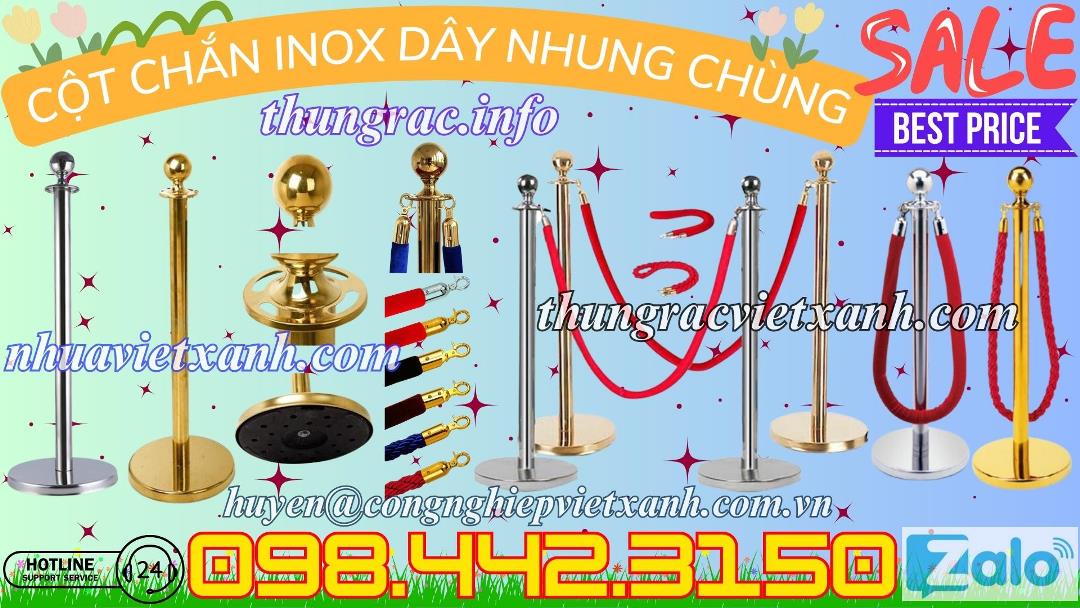 Cột chắn inox dây chùng 2