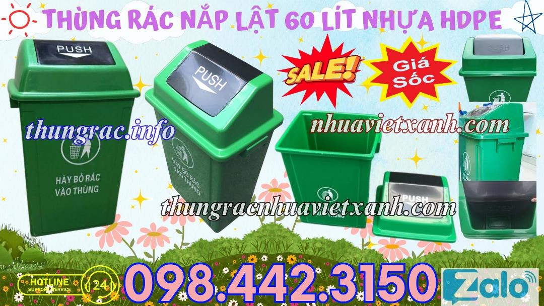 Ứng dụng thùng rác nhựa nhắp lật