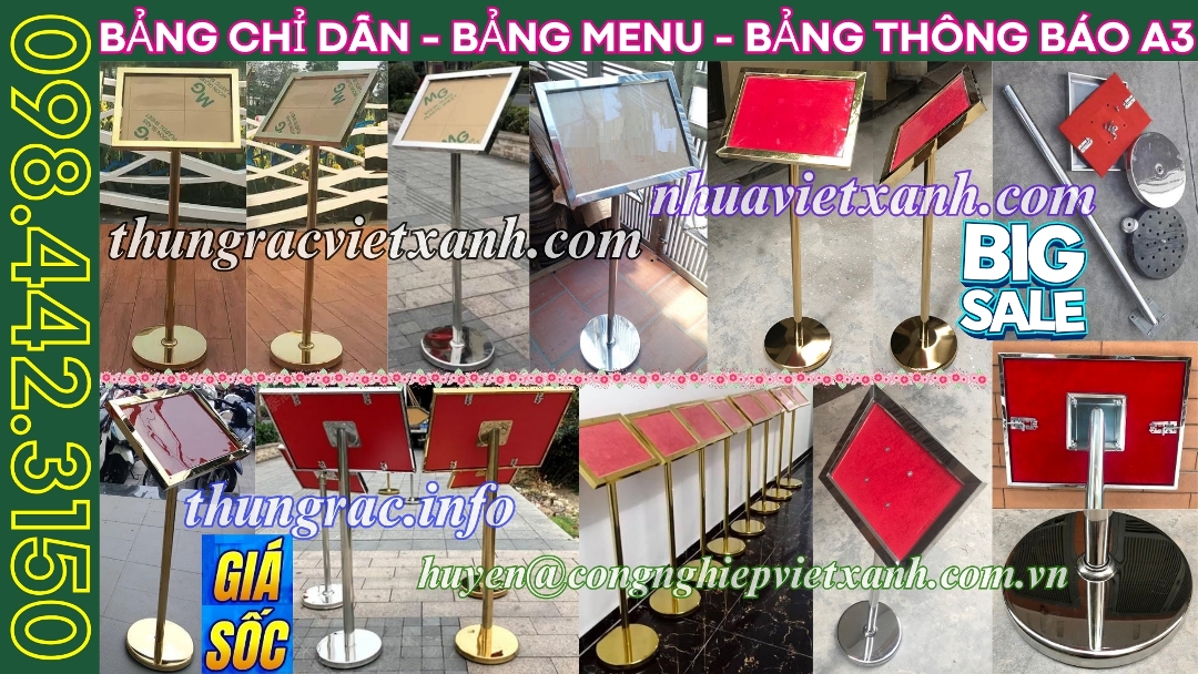 Bảng chỉ dẫn khách sạn inox