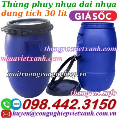 Thùng phuy nhựa 30L