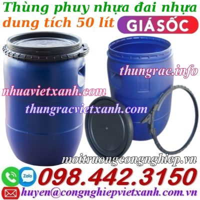 Thùng phuy nhựa 50L