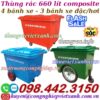 Thùng rác 660 lít composite