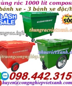 Thùng rác 1000 lít composite